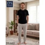 D'S Damat Ds Damat Spring Kısa Kol Pijama Takımı Siyah - 2XL