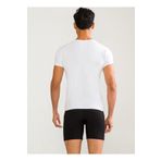 D's Damat DS0350 Beyaz Bisiklet Yaka Rahat Düz Erkek T-shirt