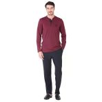 D's Damat Erkek Pijama Takımı Yarım Patlı Uzun Kol Bordo