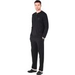D'S Damat Pijama Takımı Yarım Patlı Uzunkol Siyah