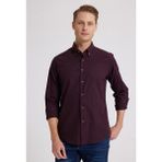 D'S Damat Regular Fit Bordo Düz Kışlık Gömlek 7HC02ORT13265 - Bordo - Bordo - XL