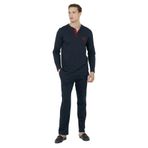 Ds Damat Regular Fit Cotton Pijama Takımı K.LACİVERT