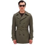 Ds Damat Regular Fit Koyu Haki Apoletli Beli Kemerli Pardösü/trenckot - 48