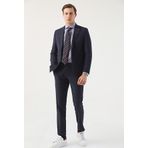 Ds Damat Regular Fit Lacivert Düz Travel Takım Elbise