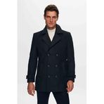 Ds Damat Regular Fit Lacivert Mono Yaka Kruvaze Kaban, 52