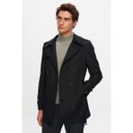 Ds Damat Regular Fit Siyah Apoletli Beli Kemerli Pardösü/Trenckot 1HF08ORT00013 - 56