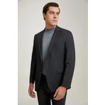 Ds Damat Regular Fit Siyah Düz Travel Takim Elbise