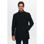 D'S Damat Regular Fit Siyah Hakim Yaka Kaşe Kaban Uzun Kol %40 Pamuk %40 Polyamid %20 Polyester Erkek - 48