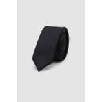 Ds Damat Siyah Düz 4 cm Kravat