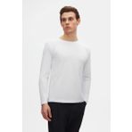Ds Damat Slim Fit Beyaz Bisiklet Yaka %100 Pamuk Nefes Alabilen Uzun Kollu Body Tişört