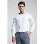 Ds Damat Slim Fit Beyaz Düz Gömlek
