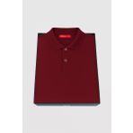 Ds Damat Slim Fit Bordo Kutulu Polo Yaka T-Shirt