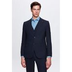 Ds Damat Slim Fit Lacivert Mono Yaka Tek Yırtmaçlı Astarlı Takim Elbise Yelekli, 48