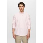 Ds Damat Slim Fit Pembe Çizgili Gömlek, L