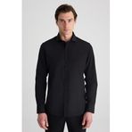 Ds Damat Slim Fit Siyah Nano Care Gömlek, 3XL