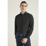 D'S Damat Slim Fit Siyah Nano Care Gömlek