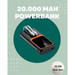 Ds-Derin Dijital Ekranlı 20.000 Mah Powerbank | 22.5W Hızlı Şarj + Çoklu Bağlantı Seçeneği - Renkli