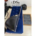 DS Saz Evi Gitar Burgu Mat Siyah Profesyonel Kısa Sap Bağlama Saz (Kılıf Yedek Tel Tezene)