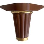DS Yapı Babil 12 cm Plastik Ayak Mobilya Masa ve Dolap Ayağı (12 cm) - 12cm - Altın - Kahverengi