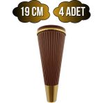 DS Yapı Cihan Desenli 19CM Plastik Ayak Mobilya Masa ve Dolap AYAĞI(19CM)(KAHVERENGİ - Altın) - Kahverengi - 19cm - 4 ADET