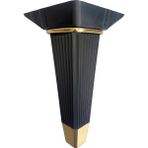 DS Yapı Irem Siyah Altın 20 cm Plastik Ayak Mobilya Masa ve Dolap Ayağı (Siyah Altın 20 cm) - 20cm - Siyah - Gold