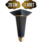 DS Yapı Irem Siyah Altın 20CM Plastik Ayak Mobilya Masa ve Dolap AYAĞI(20CM)(SİYAH - Altın) - 20cm - 1 ADET
