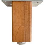 DS Yapı Kale Ayarlı Ahşap Ayak Mobilya Masa ve Dolap Ayağı (8 cm-10 cm-12 cm-15 cm-18 cm-23 cm) (Kayın / Gürgen Ağacı) - Ahşap Rengi - 8cm