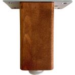 DS Yapı Kale Ayarlı Ahşap Ayak Mobilya Masa ve Dolap Ayağı (8 cm-10 cm-12 cm-15 cm-18 cm-23 cm) (Kayın / Gürgen Ağacı) - Ceviz - 15cm