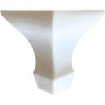 DS Yapı Lükens Beyaz 8cm Plastik Ayak Mobilya Masa ve Dolap Ayağı(Beyaz 8cm)