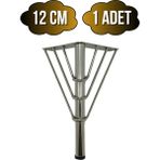 DS Yapı Metal Tel Boru Desenli Ayak Mobilya Masa ve Dolap Ayağı(Krom)(Metal) - 12cm - 1 ADET