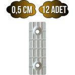 DS Yapı Plastik Beyaz Baza Papuç Dolap ve Mobilya Ayağı(Beyaz)(Boy:5cm En:1,5cm Yük:0,5cm) - BEYAZ - 12 ADET