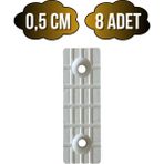 DS Yapı Plastik Beyaz Baza Papuç Dolap ve Mobilya Ayağı(Beyaz)(Boy:5cm En:1,5cm Yük:0,5cm) - BEYAZ - 8 ADET