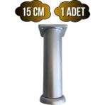 DS Yapı Plastik Gümüş Ayarlı Ayak Mobilya Masa ve Dolap AYAĞI(12CM - 15CM)(GÜMÜŞ - Gri) - 15cm - 1 ADET