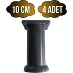 DS Yapı Plastik Siyah Ayarlanabilir Ayak Masa Dolap ve Mobilya AYAĞI(SİYAH)(10CM - 12CM - 15CM) - 10cm - 4 ADET