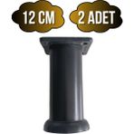 DS Yapı Plastik Siyah Ayarlanabilir Ayak Masa Dolap ve Mobilya AYAĞI(SİYAH)(10CM - 12CM - 15CM) - 12cm - 2 ADET