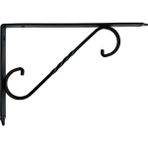DS Yapı Raf Altı Ferforje Demir Tutucu L Raf Demiri Sabitleyici (Demir)(Siyah) - 23 cm X 15 cm - 1 Adet
