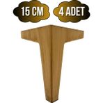 DS Yapı Serçe Düz 15CM Plastik Ayak Mobilya Masa ve Dolap AYAĞI(15CM)(MEŞE) - 15cm - 4 ADET
