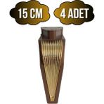 DS Yapı Stil 15CM Plastik Ayak Mobilya Masa ve Dolap AYAĞI(15CM)(KAHVERENGİ - Altın) - Kahverengi - 15cm - 4 ADET