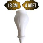 DS Yapı Tombul Beyaz 18CM Plastik Ayak Mobilya Masa ve Dolap AYAĞI(BEYAZ)(18CM) - 18cm - 4 ADET