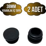 DS Yapı Yuvarlak Demir Profil Iç Tapa Geçme Plastik Ayak Geçme Koruma PLASTIĞI(38MM)(SİYAH) - Siyah - SİYAH - 2 ADET
