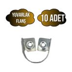 DS Yapı Yuvarlak Metal Askı Borusu Flanşı Dolap ve Mobilya Boru Flanşı(Metal)(Boru ÇAPI:25MM) - Krom - KROM - 10 ADET