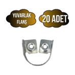 DS Yapı Yuvarlak Metal Askı Borusu Flanşı Dolap ve Mobilya Boru Flanşı(Metal)(Boru ÇAPI:25MM) - Krom - KROM - 20 ADET