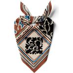 Dscarf Pamuk Bandana Şal Kadın Çiçekli Desenli Dayanıklı Kumaş Standart Ebat - Çok Renkli