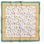 Dscarf Su Yeşili Kadın Fular Çiçek Desenli Polyester Malzeme ile Şıklığınızı Tamamlayın