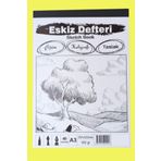 DSH Doğal Seramik Hamuru A3 Eskiz Defteri (KARAKALEM DEFTERİ, KALİGRAFİ) beyaz