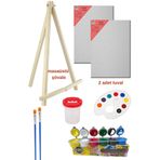 DSH Doğal Seramik Hamuru Resim Tuval Seti, Tual Başlangıç Seti, Okul Ressam Çocuk Set
