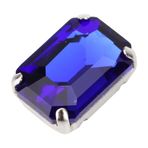 dsheng 10 Adet Dikiş Rhinestones Cam Giydirin Kristal Dikdörtgen Taş Dikdörtgen Pençe Aksesuarları El Dikişli Diy Gelinlik, Rhinestones Payetler (Kraliyet mavisi)