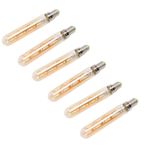 dsheng 6 Adet Led Ampul E14 Ampuller Retro Lamba Aydınlatma Filament Lamba Esnek Tüp Boru Şeklindeki Deco Altın 3W 220V 240V Ampul Yüzükler