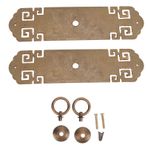 dsheng Çin Pirinç Dolap Kolları Arka Plaka Şeridi Çeker 2 Dolap Kapı Mobilya Kutuları Antika Set Donanım Aksesuarları Retro Xiangyun Düz Kol Vintagestyle Dikey Depolama Dolapları