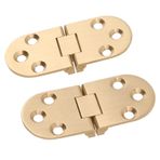 dsheng Katlanır Flip Top Menteşe Katlanır Masa Gizli Makine Flap Menteşe Yuvarlak Masa Bakır Menteşe Pirinç 2 Takım Aksesuarlar Katlanabilir Masa Panjur Menteşeleri (2,0 mm/0,08 inç)